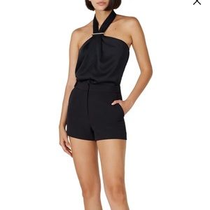 Jason Wu Collective Front Bar Black Halter Top